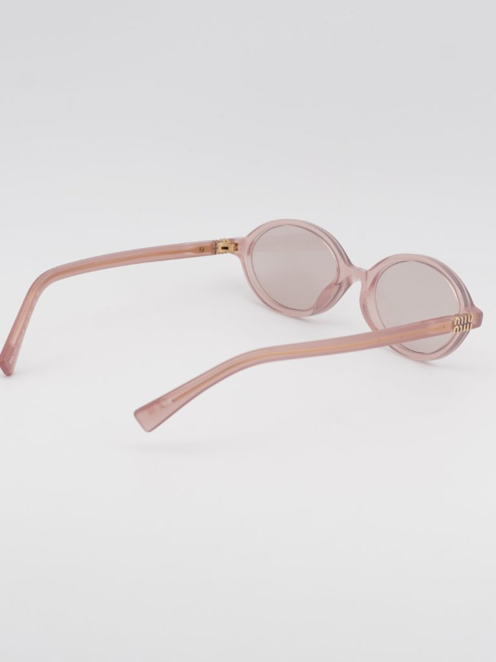 Miu Miu MU04ZS 20I60V Oval Sunglasses – Opaline Pink\Pink - Picture 7 of 7
